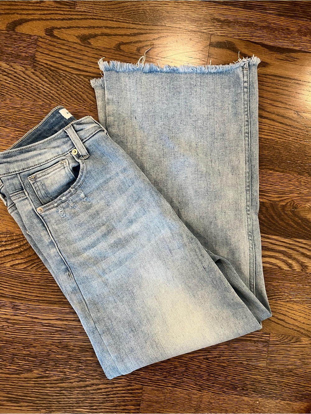 Risen Lighter Days Cropped Light Blue Women’s Ankle Jeans - Sz 28/7 - Picture 3 of 10